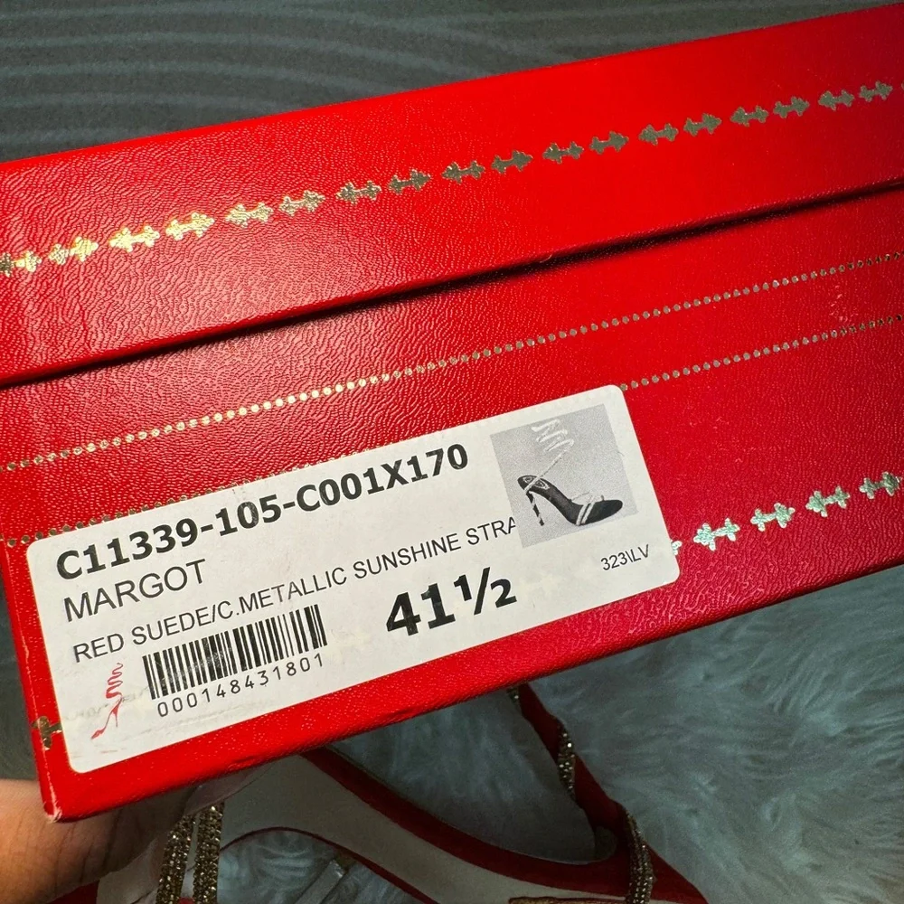 Rene Caovilla - Margot Red Jewel Sandal 105 - Picture 6 of 6